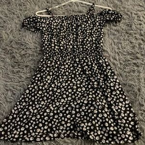 Black with flowers sun dress